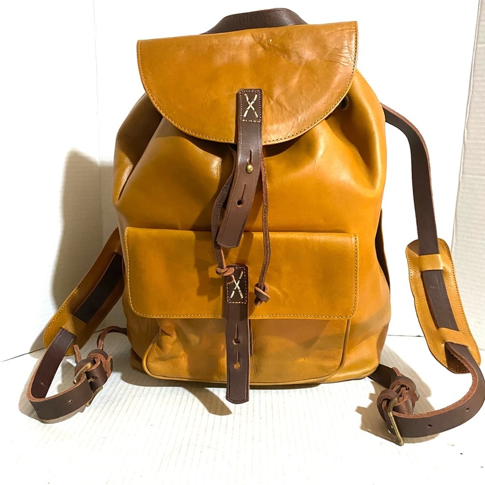 Leaders Brown leather backpack